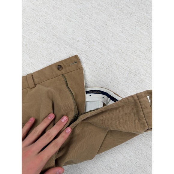 Brooks Brothers Hudson Khaki Cotton Mens Casual Dress Pants W38 L32 - Picture 7 of 7